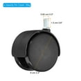 thumbnail image 2 of Uxcell 2.4" Stem Swivel Casters Nylon 360 Degree Swivel Stem Wheels Black 6 Pack, 2 of 7
