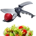 thumbnail image 4 of Salad Scissors with Forks for Chop and Mix, Dual Blade Chopper Scissors, Multifunction Vegetable Making Kit with Cutter and Mixing Fork, 4 of 4