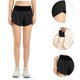 thumbnail image 4 of Hukapapa Pantalones cortos deportivos para mujer Pantalones cortos para correr de secado rápido Forro de tela de malla Pantalones cortos de entrenamiento de tenis de cintura alta Bolsillo con, 4 of 5