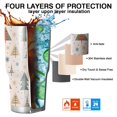 thumbnail image 7 of 30oz Multicolor Christmas Tree Pattern Tumblers Stainless Steel Tumbler with Lid and Straw,Vacuum Insulated Double Wall Travel Tumbler Cups Mug with Cleaning Brush for Coffee,Tea, 7 of 7