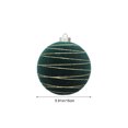 thumbnail image 3 of Large 15cm Flocked Christmas Ball Ornaments with Diamond Pattern and Thread, Christmas Tree and Party Decorations, 3 of 9
