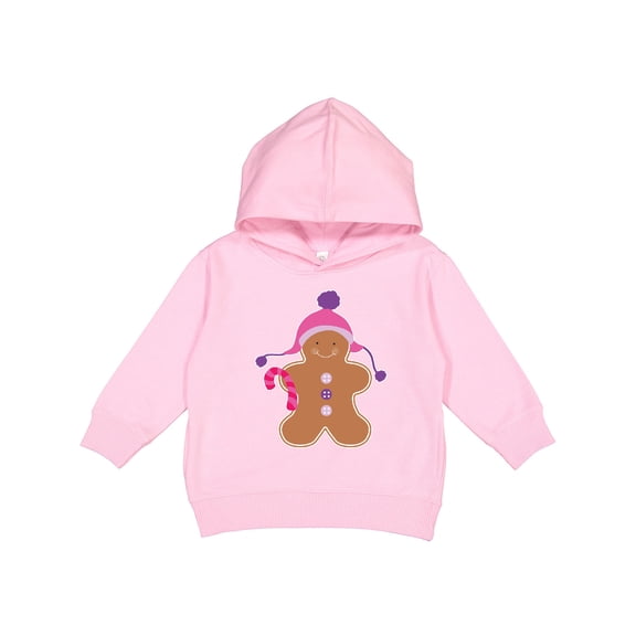 Inktastic Gingerbread Cookie Wearing a Pink Hat Toddler Hoodie