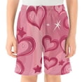 thumbnail image 2 of Pink Heart Dream Pattern Athletic Shorts Breathable with Comfort Fit Drawstring Casual Sweatshorts Large, 2 of 9