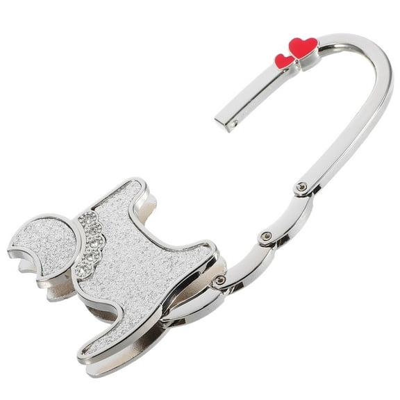 Niceauty 1Pcs Folding Handbag Hook for Table Silver Space-saving Hook for Office Supplies Home
