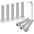 thumbnail image 1 of Uxcell 10-Pack M8 x 45mm Tornillos de cabeza hexagonal, tornillos de máquina de acero inoxidable 304, sujetadores de precisión de rosca completa, 1 of 7
