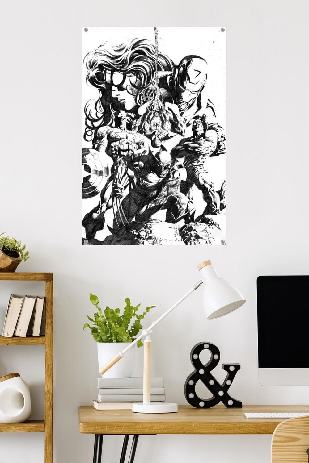 Marvel Sketch - Group Wall Poster