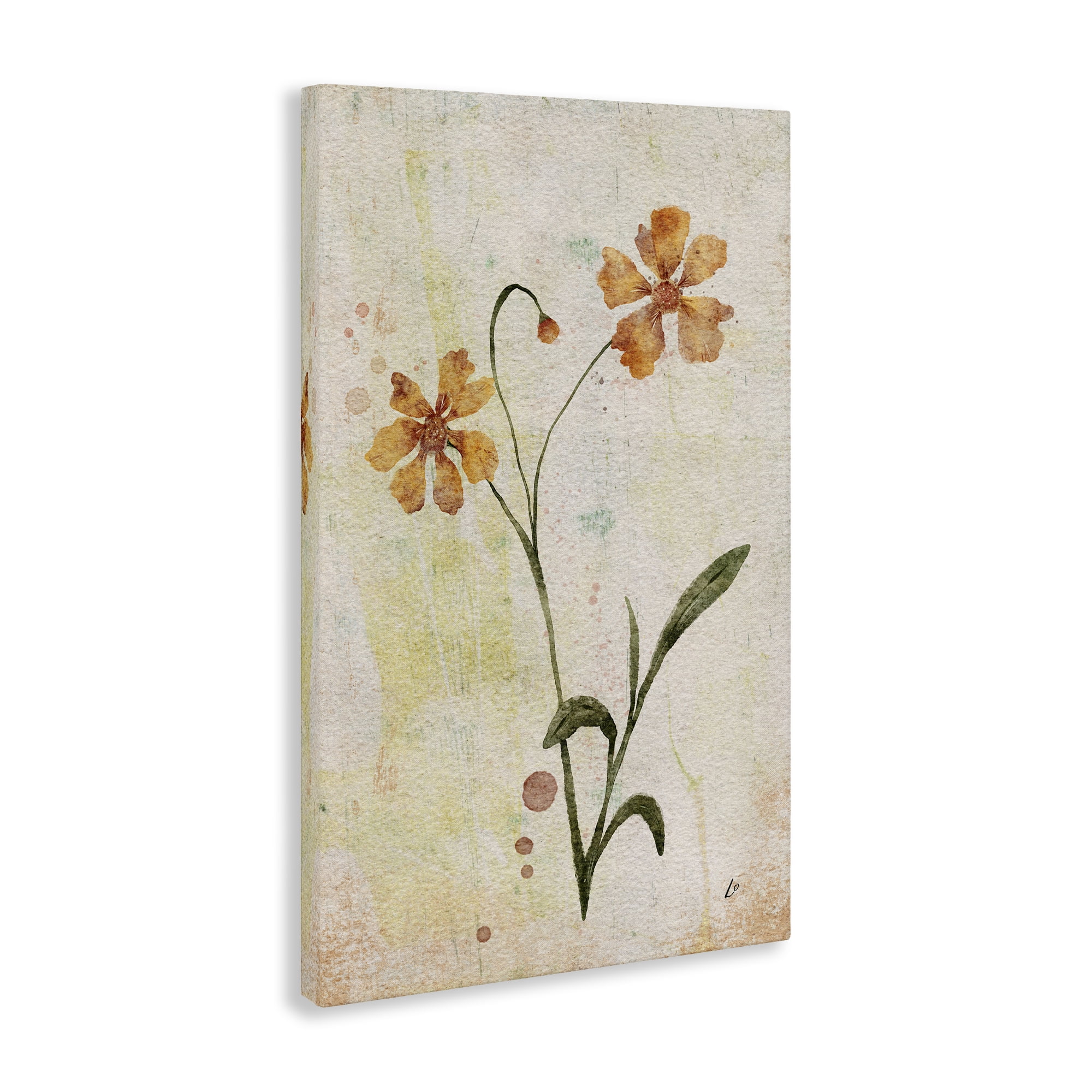 Stupell Industries Ceropsis Flower Sprig Plants & Flowers Painting Wrapped Canvas Art Print Wall Art, 20 x 30