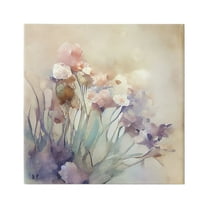 Stupell Industries Soft Abstract Flowers Botanical & Floral Painting Gallery Wrapped Canvas Art Print Wall Art, 30 x 30