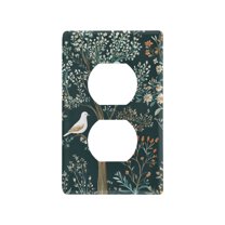 Yayeee Duplex Wall Plate 1-Gang 4.5"x2.7" Home Receptacle Light Switch Decorative Outlet Cover, Floral Forest Scene