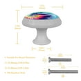 thumbnail image 4 of 4PCS Round Watercolor Rainbow Cabinet Fluorescence Knob Glowing in the Dark Furniture Drawer Pulls Handle with Screws, 4 of 5