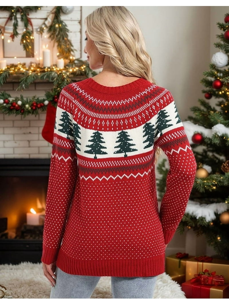 Christmas Sweaters for Women Chritmas Tree and Fair Isle Style
