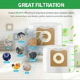 thumbnail image 4 of 5 Pack VF3501 Filter Bags, Compatible with Ridgid 3 to 4.5 Gallon Dust Bags/ Dry Vac Bags, Fine Dust Bags Part# RIDGID VF3501 / WORKSHOP WS32045F., 4 of 6