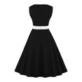 thumbnail image 4 of Rciityk Women's Boatneck Sleeveless Swings Vintage 1950s Cocktail Dress New Polka Cocktail Swings Dress Rockabilly Prom Party Tea Dress - Spring Saving Clearance, 4 of 4
