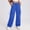Blue women's cargo wide leg pants a1, variant on Cagogo Women's Cargo Wide Leg Pants High Waisted Casual Solid Streetwear Lounge Trousers with Pockets Travel Vacation Work Comfort Fall Fashion Clothes, Gray S