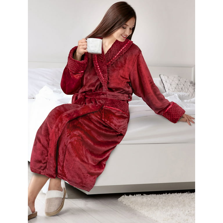 Burgundy Satin Womens Nightshirt Personalized Ladies Sleep 