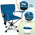 thumbnail image 6 of Spaco 360° Swivel Hunting Chair Portable Foldable Hunting Chair with Mesh Cup Holder and Storage Pockets, Outdoor Lounge Chair, Camping Furniture-Blue, 6 of 11