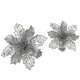 thumbnail image 4 of 24 piezas de flores navideñas, decoración de flores navideñas, adornos para árboles de Navidad, flor de pascua con purpurina, árbol de Navidad con purpurina, flores artificiales navideñas, 4 of 5