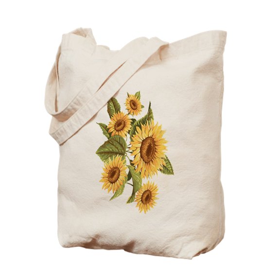 CafePress - Sunflower - Natural Canvas Tote Bag, Cloth Shopping Bag