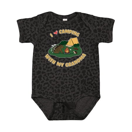 

Inktastic I Heart Camping with My Grandma with Hedgehog and Porcupine Gift Baby Boy or Baby Girl Bodysuit