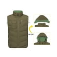 thumbnail image 3 of Little Donkey Andy Men's Reversible Fleece Puffy Vest Warm Sleeveless Puffer Jacket with Removable Hood for Golfing Hiking Laurel Oak M, 3 of 7