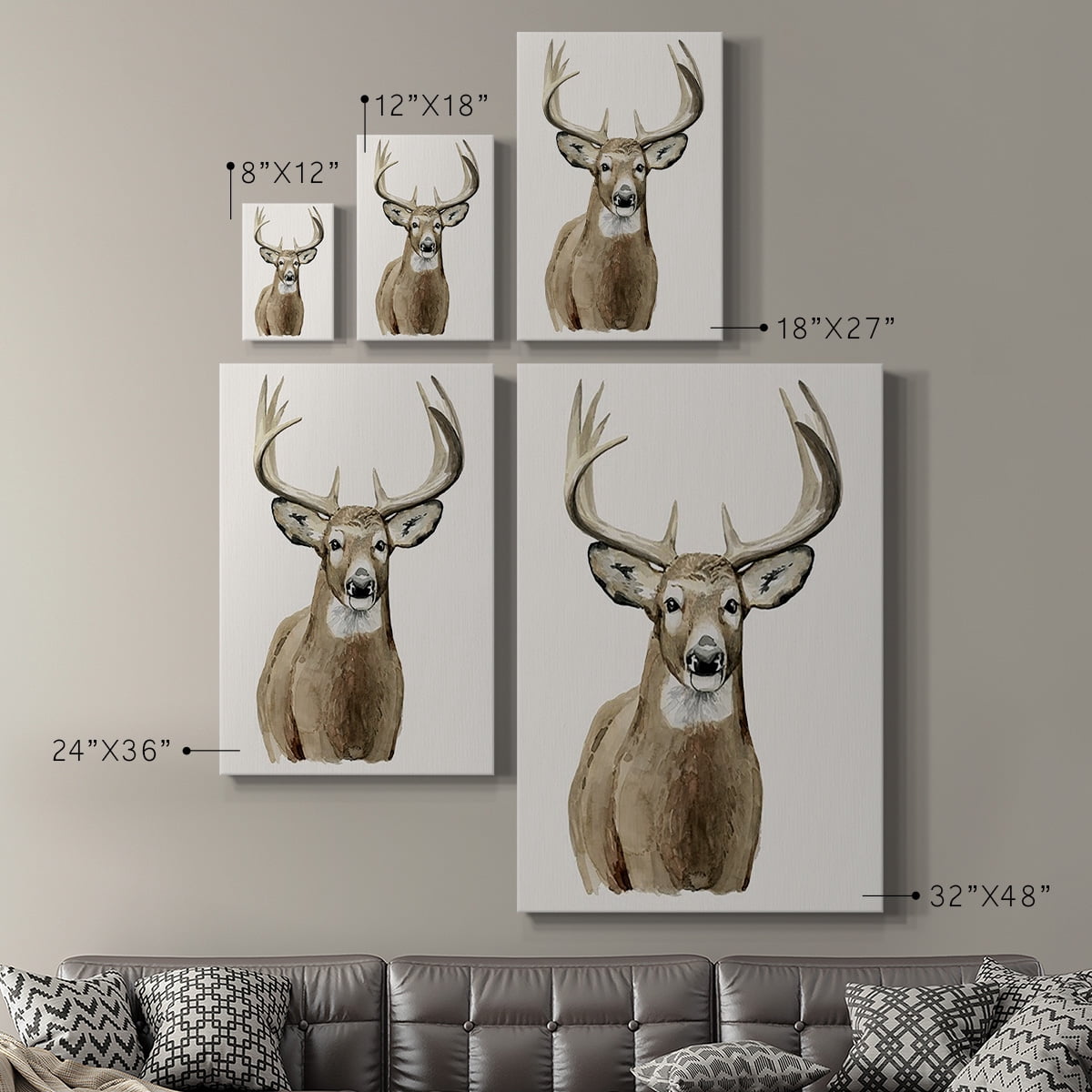 Handsome Whitetail II Premium Gallery Wrapped Canvas - Ready to Hang
