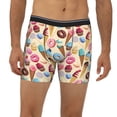 thumbnail image 2 of Men'S Boxer Briefs, Lollipop Cone Donut Prints Soft And Breathable Mens Underwear Boxer Briefs With Widen Waist, 2 of 2