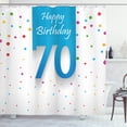 thumbnail image 1 of Ambesonne Birthday Shower Curtain, Dots Happy Birthday, 69"Wx84"L, Multicolor, 1 of 3