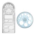 thumbnail image 1 of CAROOTU Multifunctional Geometric Ruler Geometric Drawing Template Measuring Tool For School Office Supplies, 1 of 6