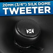 NVX NSP35 3.5 Coaxial Car Speakers 2-Way 200W Peak N-Series with 20mm Silk Dome Tweeters