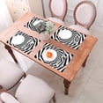 thumbnail image 6 of ZNDUO Placemats, 4 PCS Heat Resistant Stain Resistant Woven PVC Insulation Placemats, Durable Washable Elegant Table Mats for Dining-Abstract Spiral, 18"x12", 6 of 6