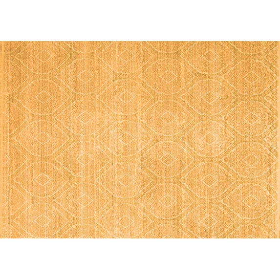 Ahgly Company Indoor Rectangle Abstract Orange Contemporary Area Rugs, 5' x 8'