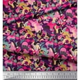 thumbnail image 2 of Soimoi Poly Georgette Fabric Multicolor Texture Print Sewing Fabric Yard 52 Inch Wide, 2 of 3