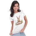 thumbnail image 3 of Vintage Easter Bunny With Eggs Womens Slim Fit Graphic Tee Brisco Brands S, 3 of 5