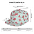 thumbnail image 6 of Fotbe Watermelon Flat Bill Visor Cap Classic Snapback Hat Polyester Foam Trucker Hat Trucker Cap Adjustable Baseball Cap, 6 of 9