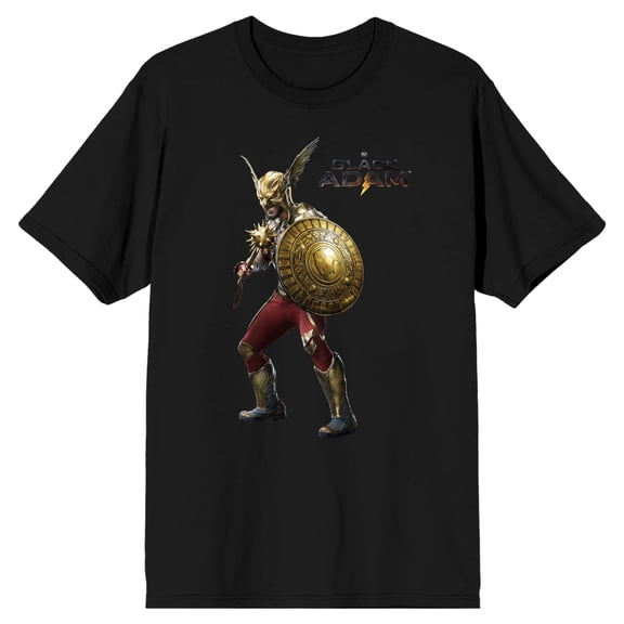 Black Adam Movie Hawkman Character Men's Black Graphic Tee-3XLB