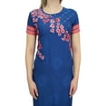 thumbnail image 5 of Bimba Women's Digital Printed Blue Kurti Tunic Rayon Designer Kurta Blouse-4, 5 of 5