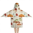 thumbnail image 2 of Red Mushroom Frog Light Pattern Blanket Hoodies for Kids 6-13YR Oversize Wearable Blanket Hoodies for Boys Girls Teens, 2 of 7