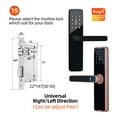 thumbnail image 2 of Door Lock, Tuya Bluethooth Biometric Fingerprint Electronic Lock RFID Card Remote Unlocking Smart Door Lock ,Easy to Install, 2 of 7