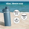 thumbnail image 5 of Ninja Thirsti 18oz. Travel Water Bottle, Stainless Steel, Leak Proof, 24 Hours Cold, Blue, 5 of 6