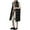C-Black486, variant on DHFJKG Quilted Padded Vest For Womens Sleeveless Snap Button Knee-Length Coat Jacket With Pockets Winter Versatile Outerwear