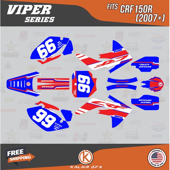 Kalair GFX Graphics Kit for Honda CRF150R (2007-2023) Viper Series