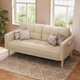 thumbnail image 1 of 67" Sofa Couch,2 or 3 Seater Sofa with Comfort Back Pillows, Deep Seat and Solid Wood Legs,Loveseat Futon Couch for Living Rooms My Lux Decor Round, 1 of 8