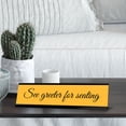 thumbnail image 3 of See Greeter For Seating, Black Frame, Desk Sign (2x8"), 3 of 3