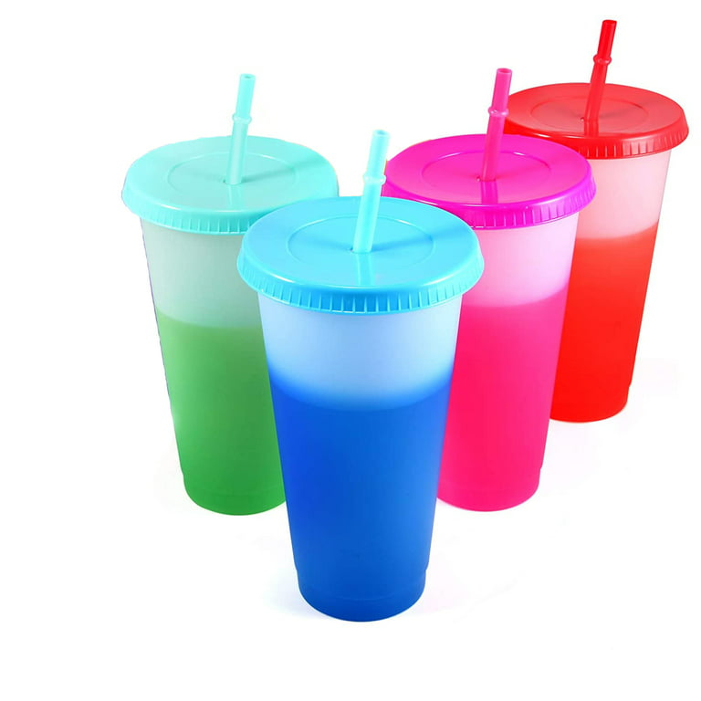 24 Pack Plastic Tumblers with Lids and Straws, Reusable Cups with Lids  Plastic Colorful Cups for Par…See more 24 Pack Plastic Tumblers with Lids  and