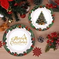 thumbnail image 2 of DAZLUTE 100 PCS Christmas Disposable Paper Plates, Berry Christmas Trees Merry Christmas Dessert Plate for Winter Xmas Decoration Party Supplies, 2 of 8