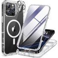 thumbnail image 1 of FABEN-Magnetic pour iPhone 16 Pro Max Étui 6.9 Pieds' Antichoc Militaire Intégral pour 16 Pro Max, Protecteur d'Écran en Verre Intégré & Protecteur de Caméra avec MagSafe, Paillettes Claires, 1 of 4