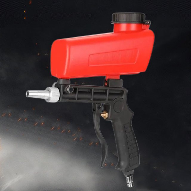 Máquina Neumática De Chorro De Arena Pistola de chorro de arena de aire de 90 psi, chorro de arena de mano portátil de 21 libras para reparación de automóviles Sywqhk Para estrenar