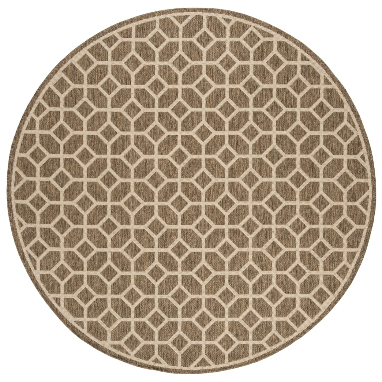 SAFAVIEH Beach House Kadri Geometric Indoor/Outdoor Area Rug, Beige/Cream, 3' x 5'