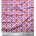 thumbnail image 1 of Soimoi Rayon Fabric Ornament & Quatrefoil Damask Print Sewing Fabric Yard 42 Inch Wide, 1 of 3