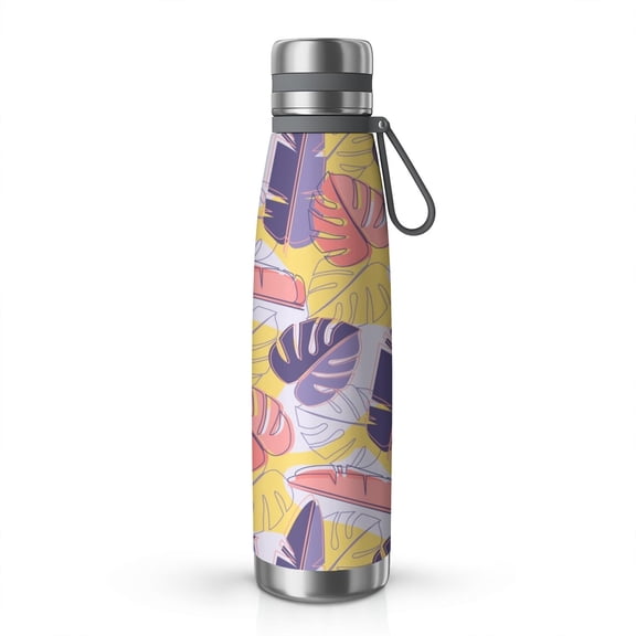 Modern 29oz Stainless Steel Insulated Thermos with Tea Filter, 360° Printed Travel Bottle, Leakproof BPA-Free Flask with Anti-Slip Base, 304 Inner & 201 Outer, Vacuum Cup